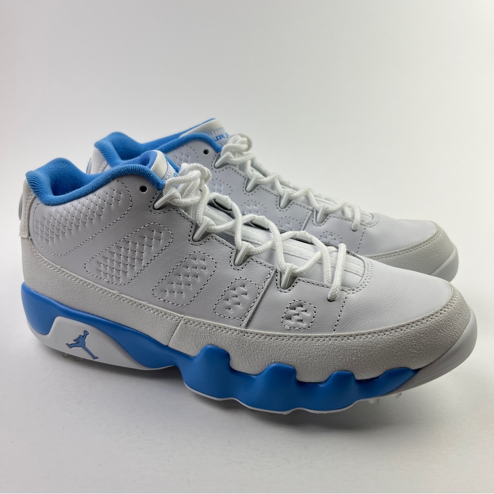Nike Air Jordan 9 Retro Low Golf White University Blue UNC Mens 10.5 FJ5934-101 - Picture 4 of 12